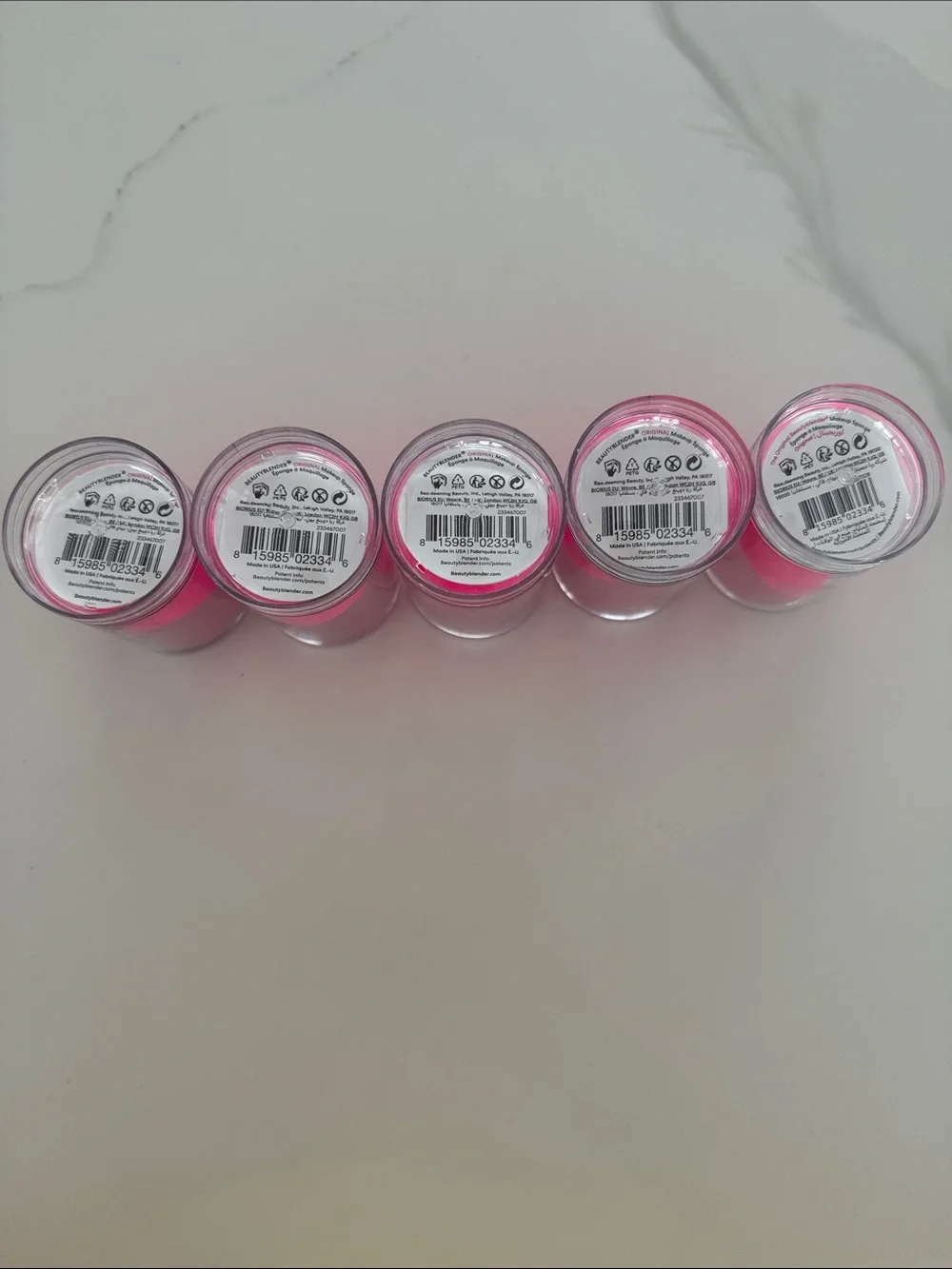 NEW Original Beautyblender Hot Pink Makeup Sponges - Set of 5